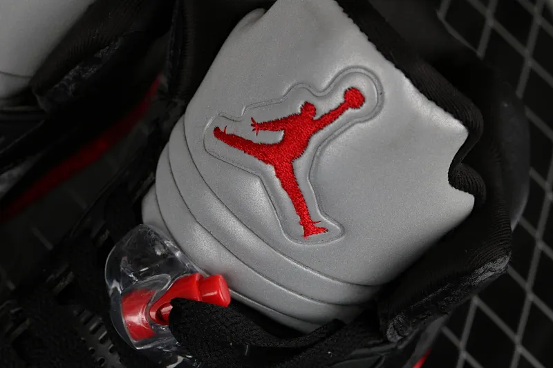 All categories Air Jordan Jordan series basketball shoes Air Jordan 5 Air Jordan 5 Satin Bred AJ5 black and red silk men's basketball shoes 136027-006